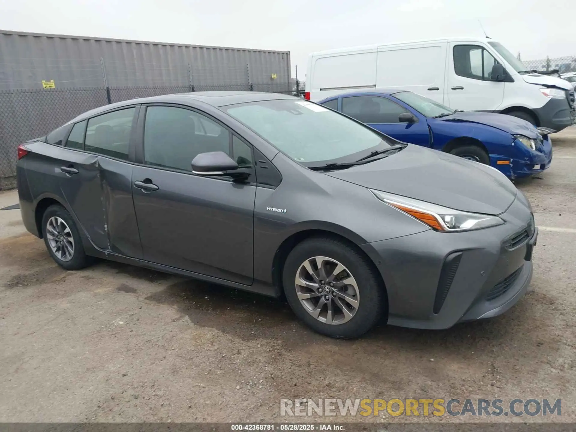 1 Photograph of a damaged car JTDKARFU3K3093621 TOYOTA PRIUS 2019