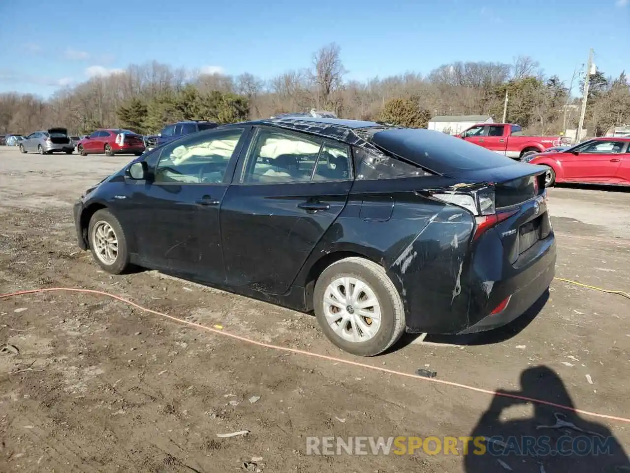 2 Photograph of a damaged car JTDKARFU3K3096373 TOYOTA PRIUS 2019