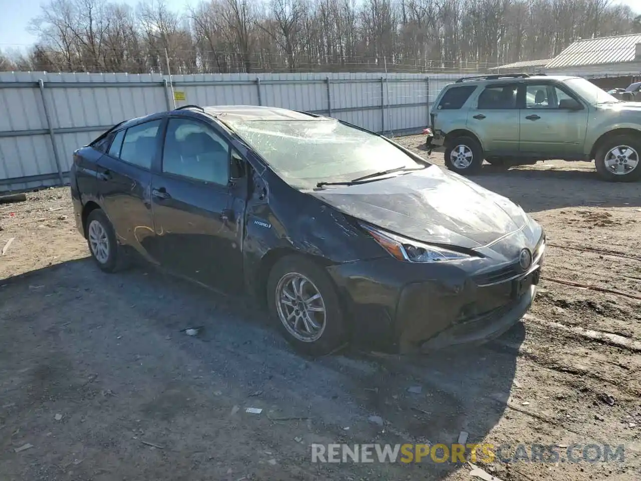 4 Photograph of a damaged car JTDKARFU3K3096373 TOYOTA PRIUS 2019