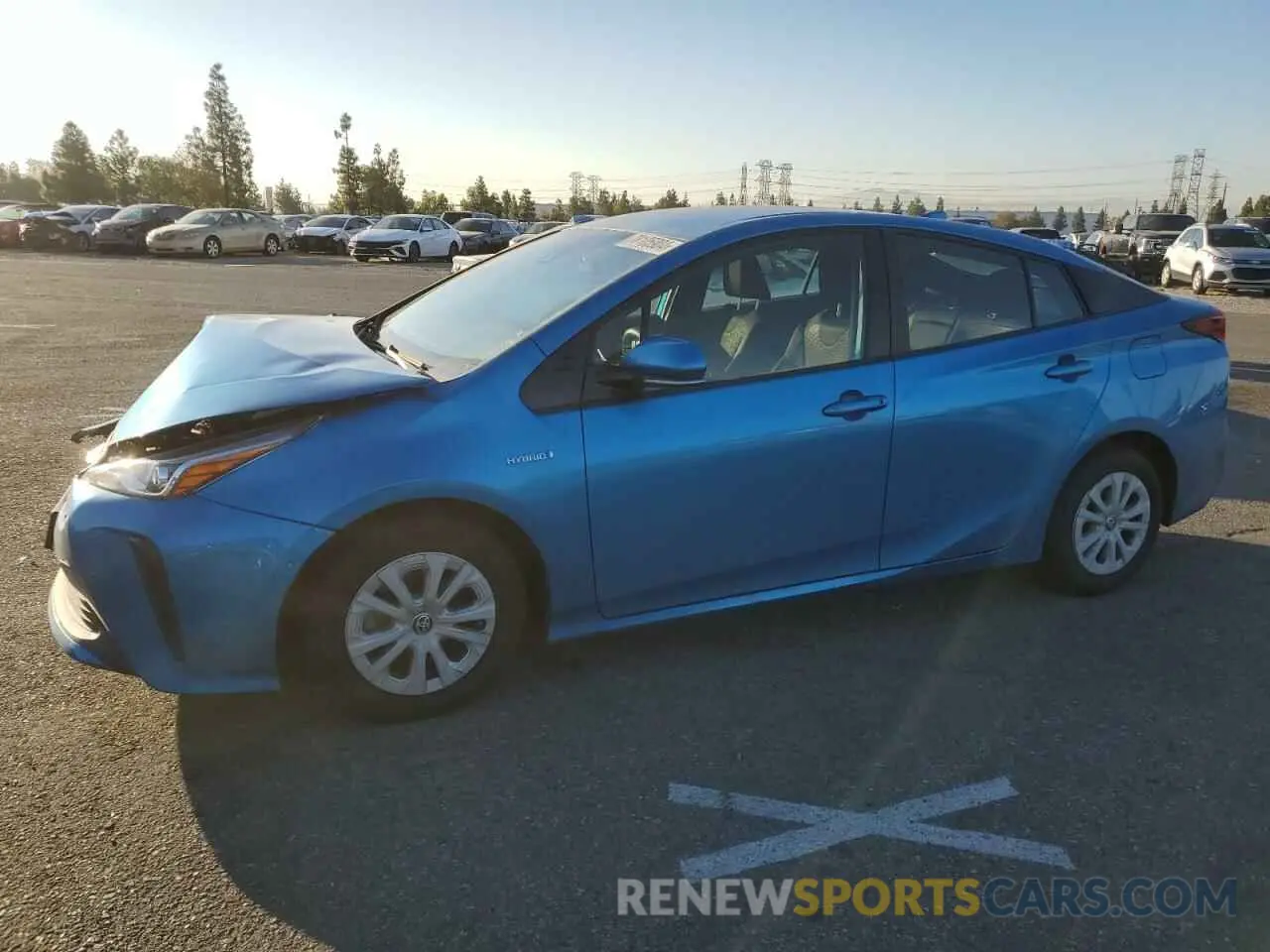 1 Photograph of a damaged car JTDKARFU3K3096759 TOYOTA PRIUS 2019