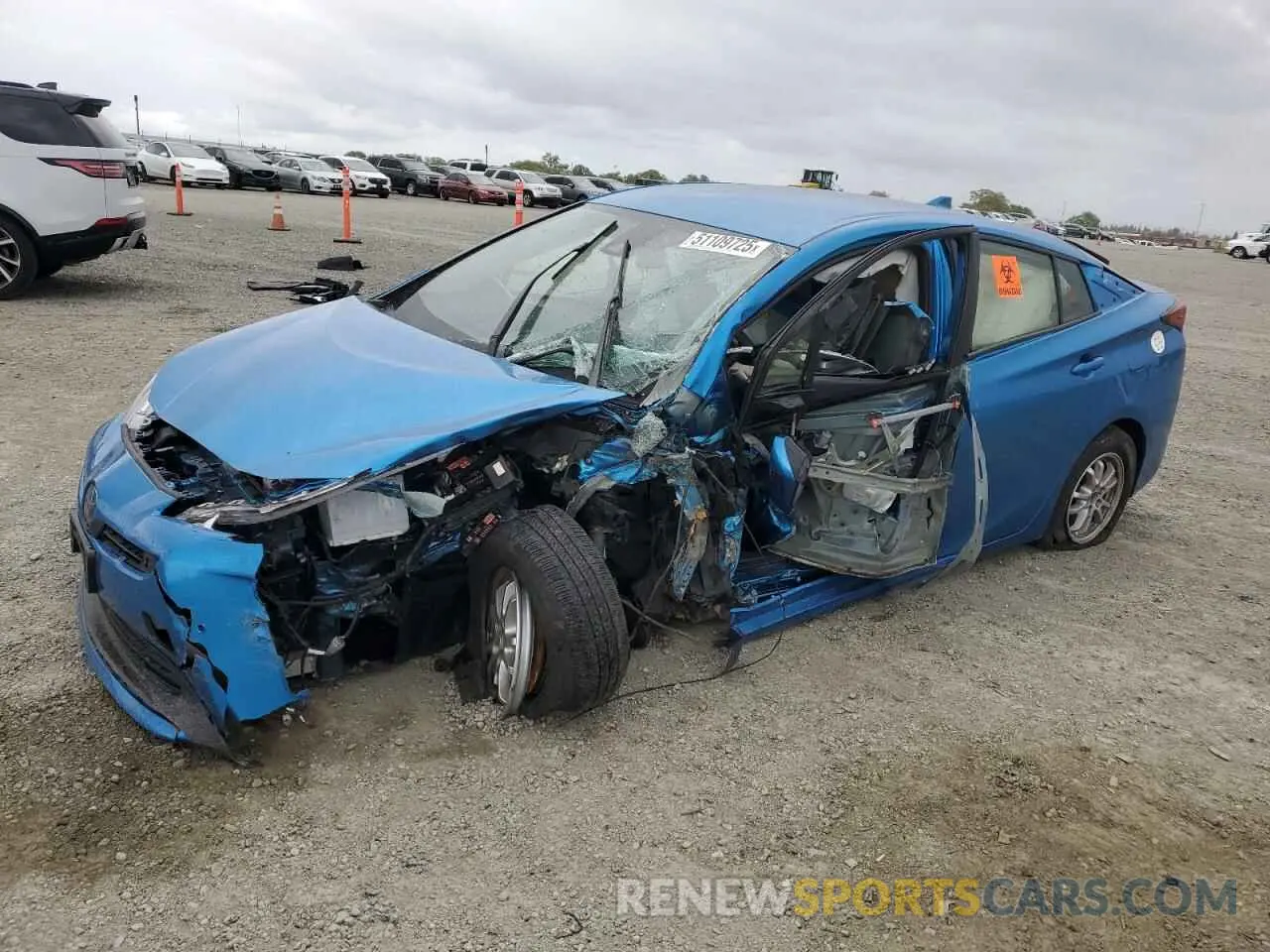 1 Photograph of a damaged car JTDKARFU3K3099712 TOYOTA PRIUS 2019
