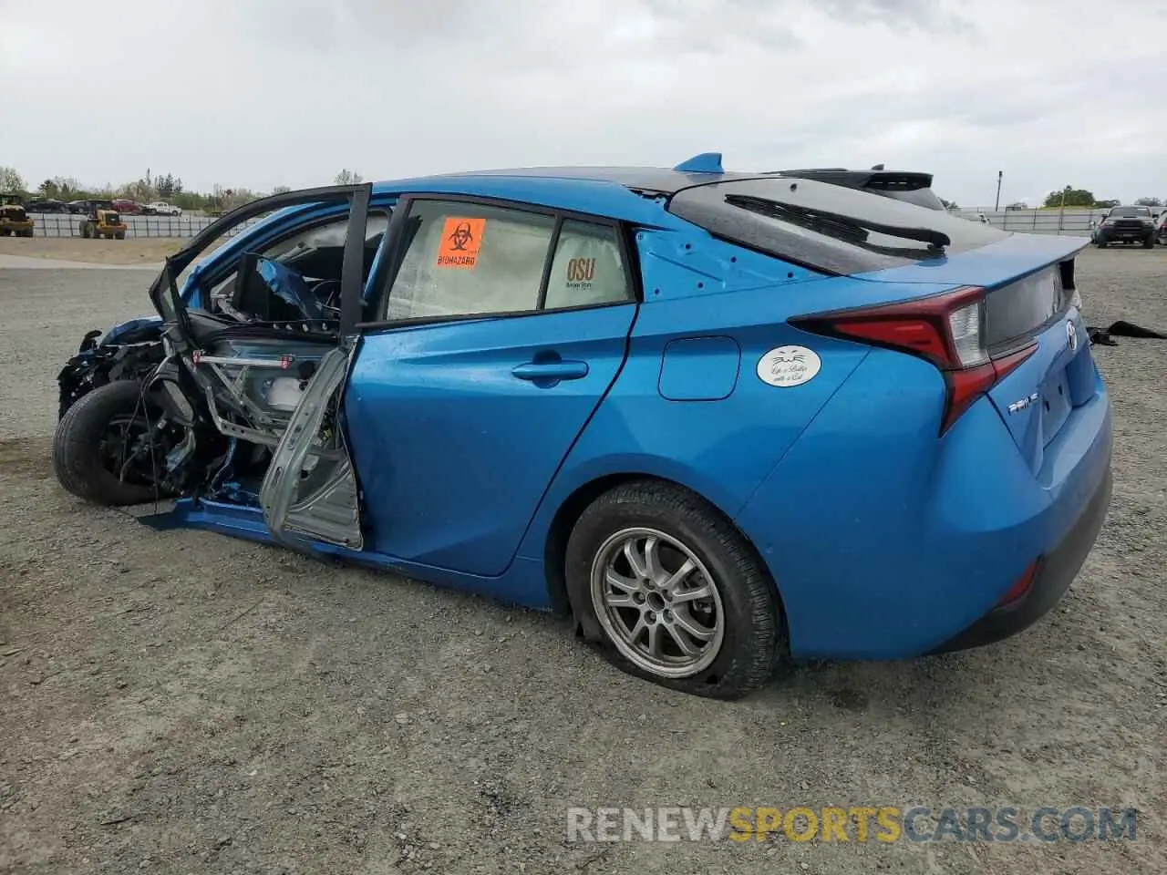 2 Photograph of a damaged car JTDKARFU3K3099712 TOYOTA PRIUS 2019