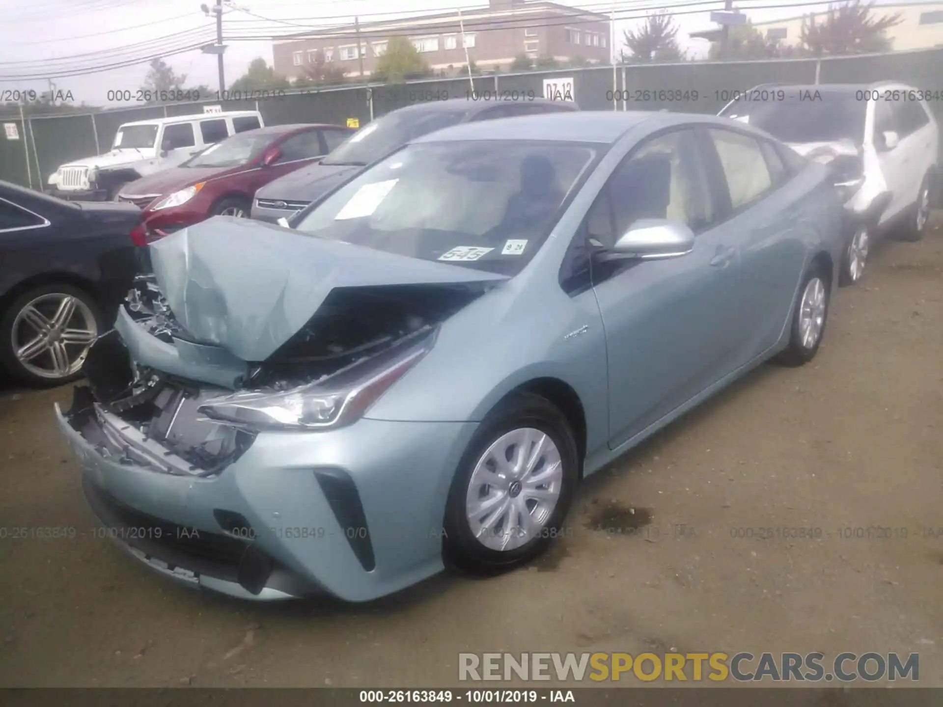 2 Photograph of a damaged car JTDKARFU3K3099788 TOYOTA PRIUS 2019