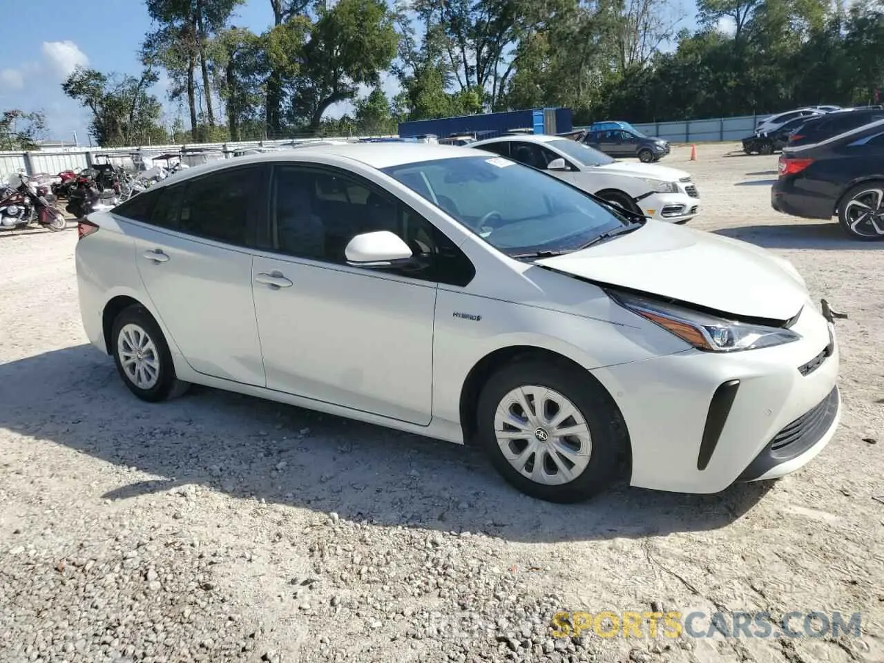 4 Photograph of a damaged car JTDKARFU3K3100227 TOYOTA PRIUS 2019