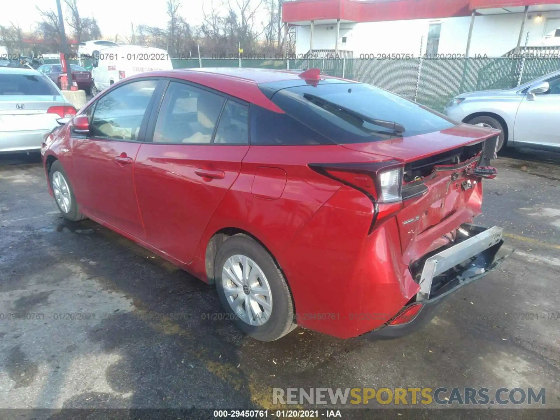 3 Photograph of a damaged car JTDKARFU3K3102396 TOYOTA PRIUS 2019