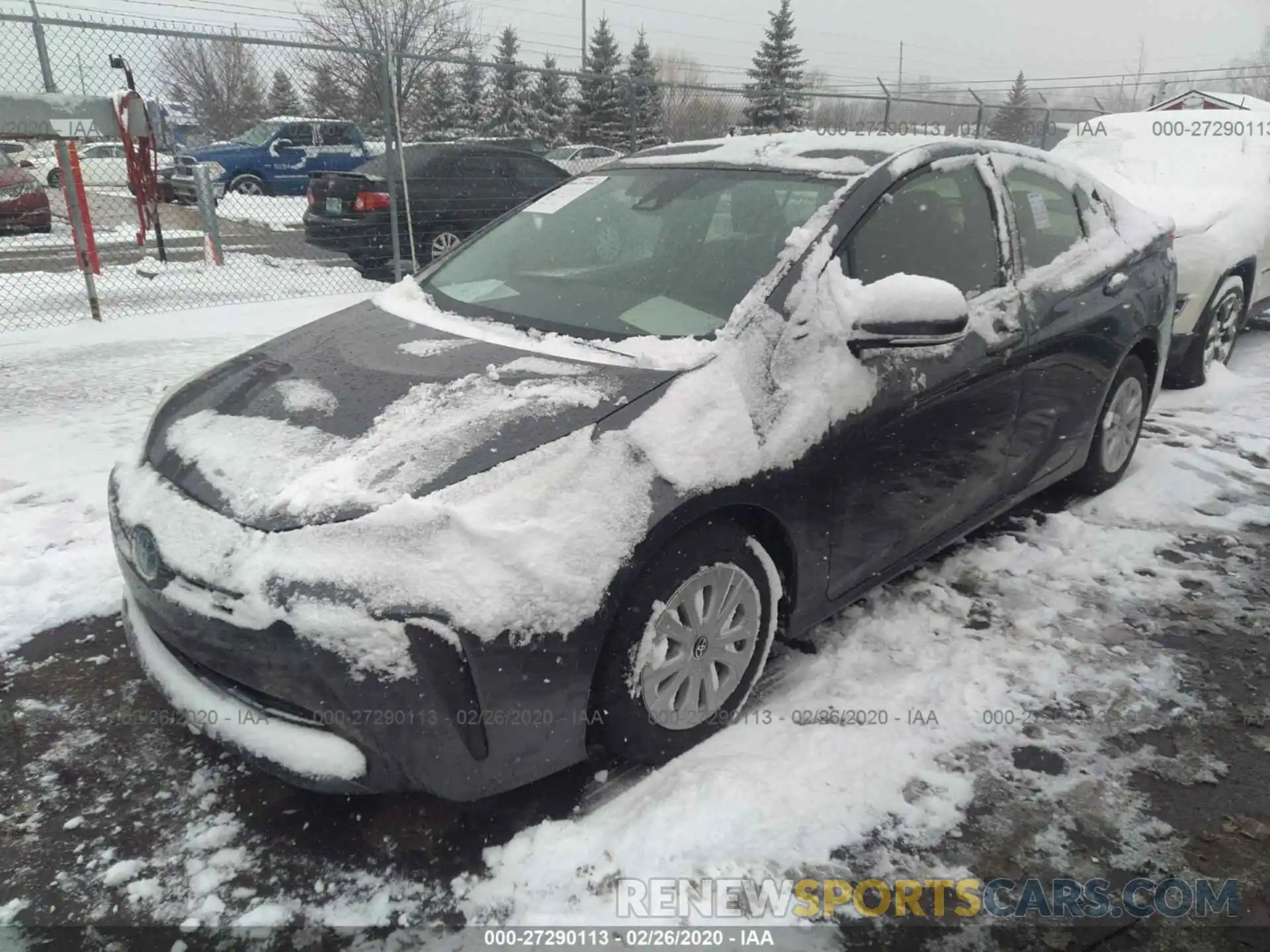 2 Photograph of a damaged car JTDKARFU4K3070428 TOYOTA PRIUS 2019