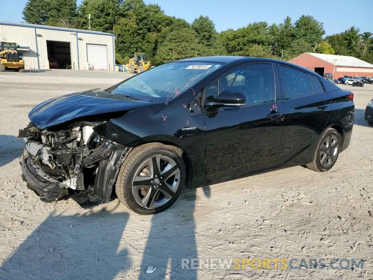 1 Photograph of a damaged car JTDKARFU4K3071417 TOYOTA PRIUS 2019