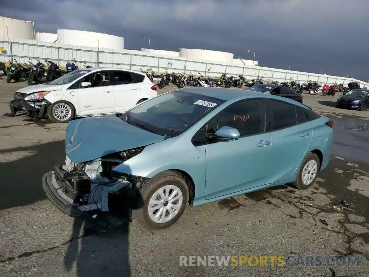 2 Photograph of a damaged car JTDKARFU4K3072048 TOYOTA PRIUS 2019