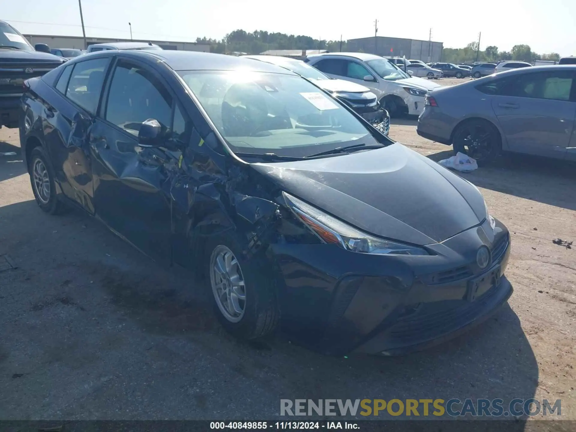 1 Photograph of a damaged car JTDKARFU4K3072504 TOYOTA PRIUS 2019
