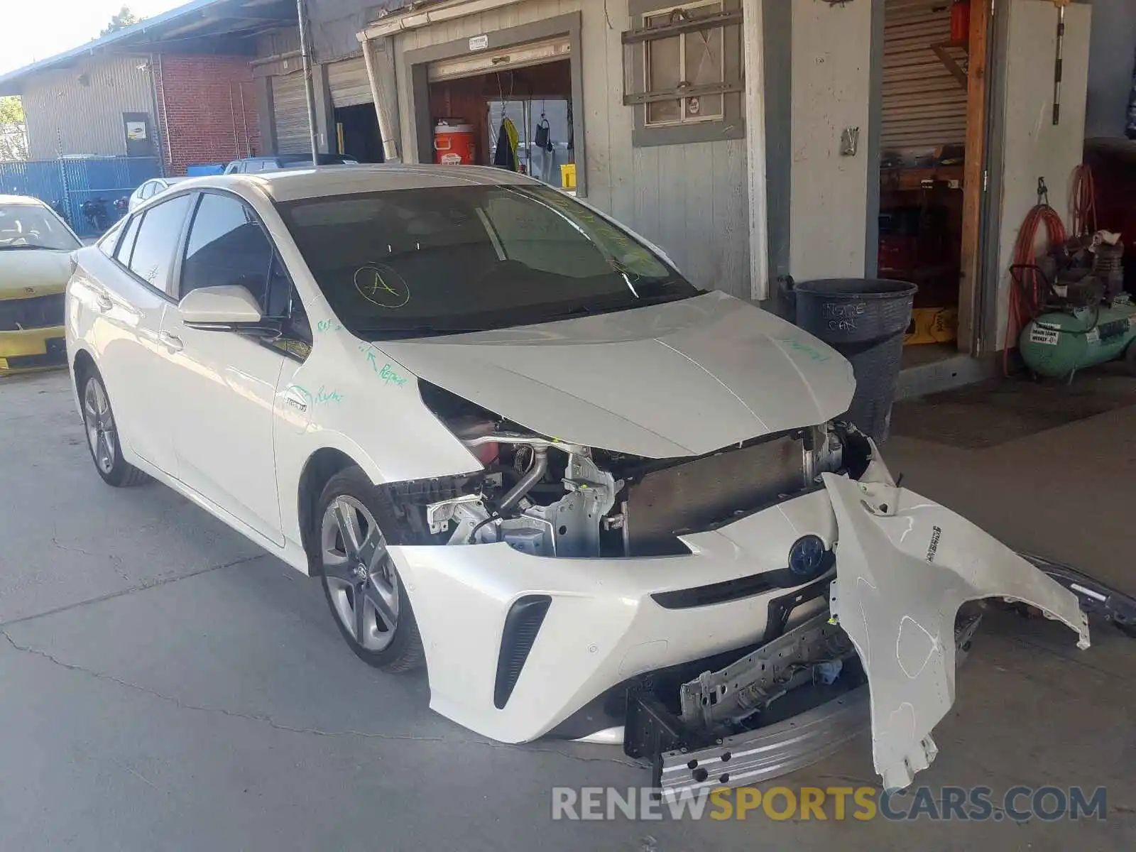 1 Photograph of a damaged car JTDKARFU4K3073359 TOYOTA PRIUS 2019