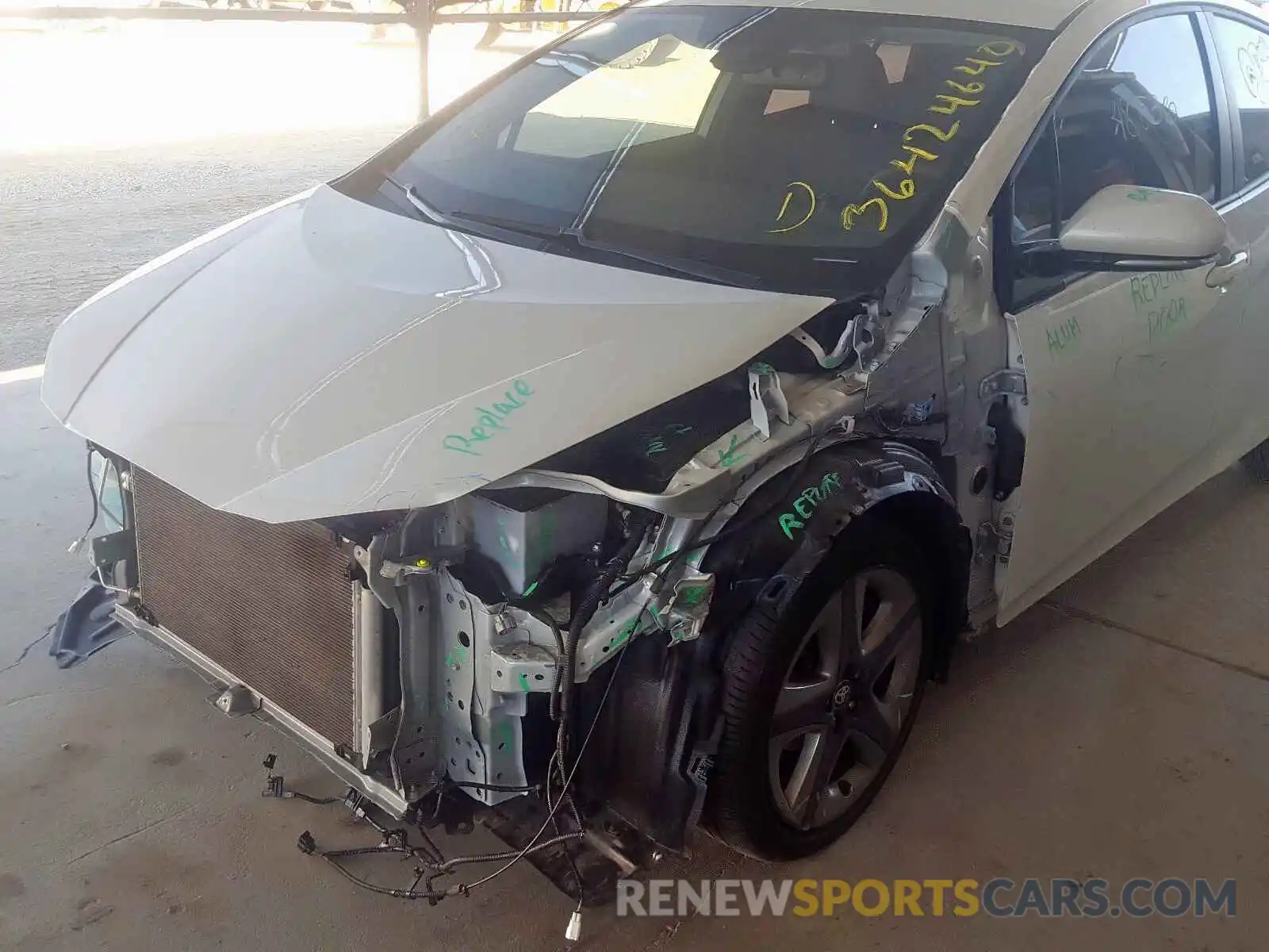 9 Photograph of a damaged car JTDKARFU4K3073359 TOYOTA PRIUS 2019