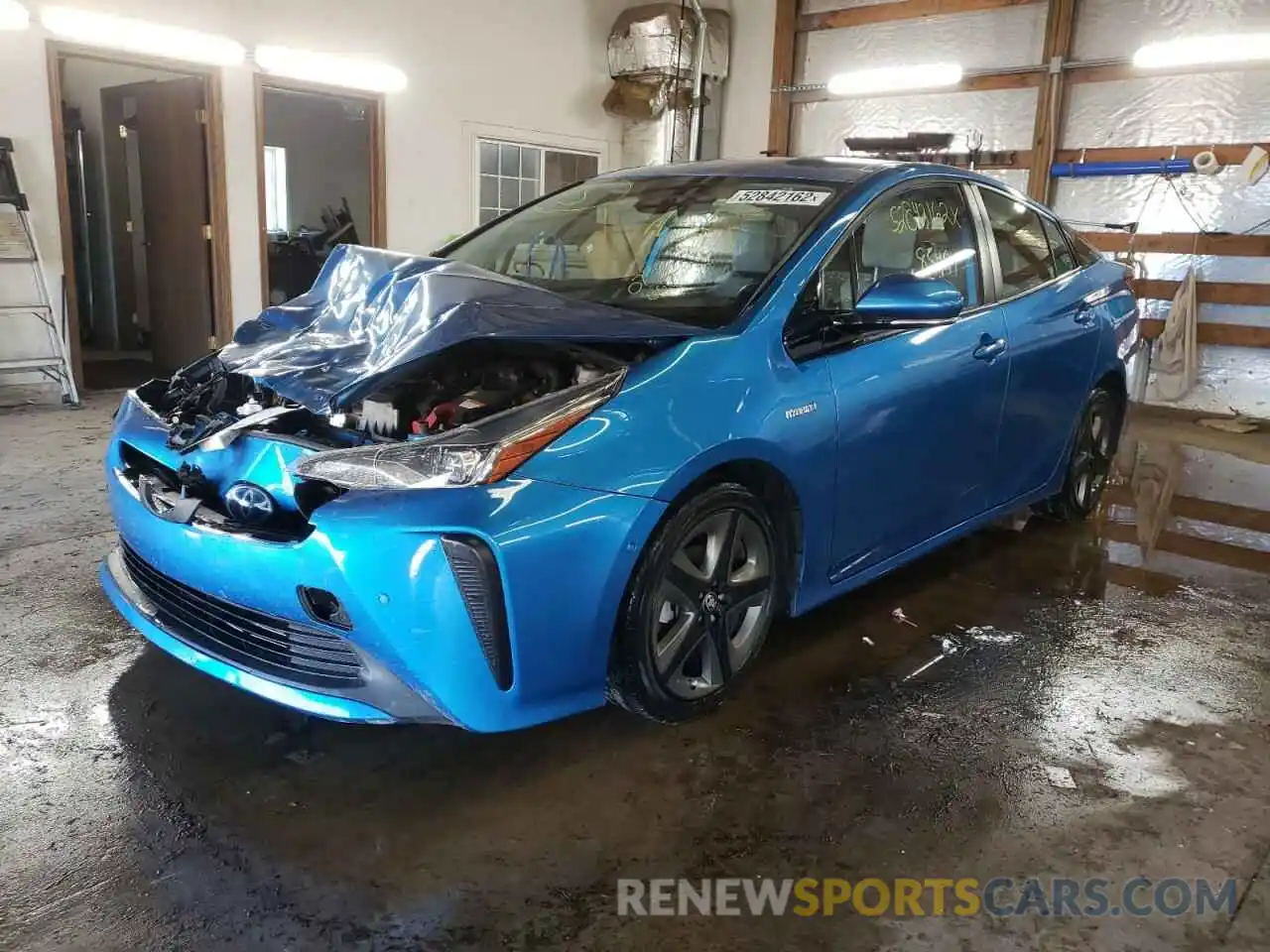 2 Photograph of a damaged car JTDKARFU4K3073667 TOYOTA PRIUS 2019