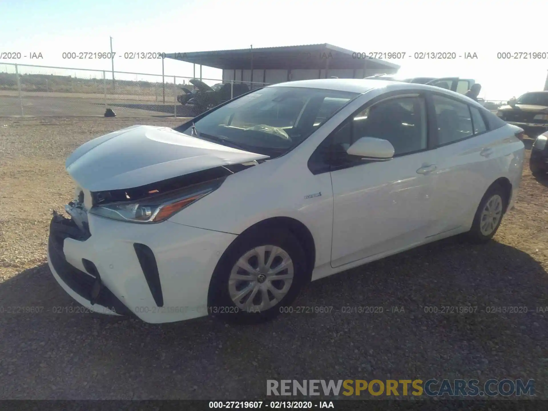 2 Photograph of a damaged car JTDKARFU4K3075404 TOYOTA PRIUS 2019