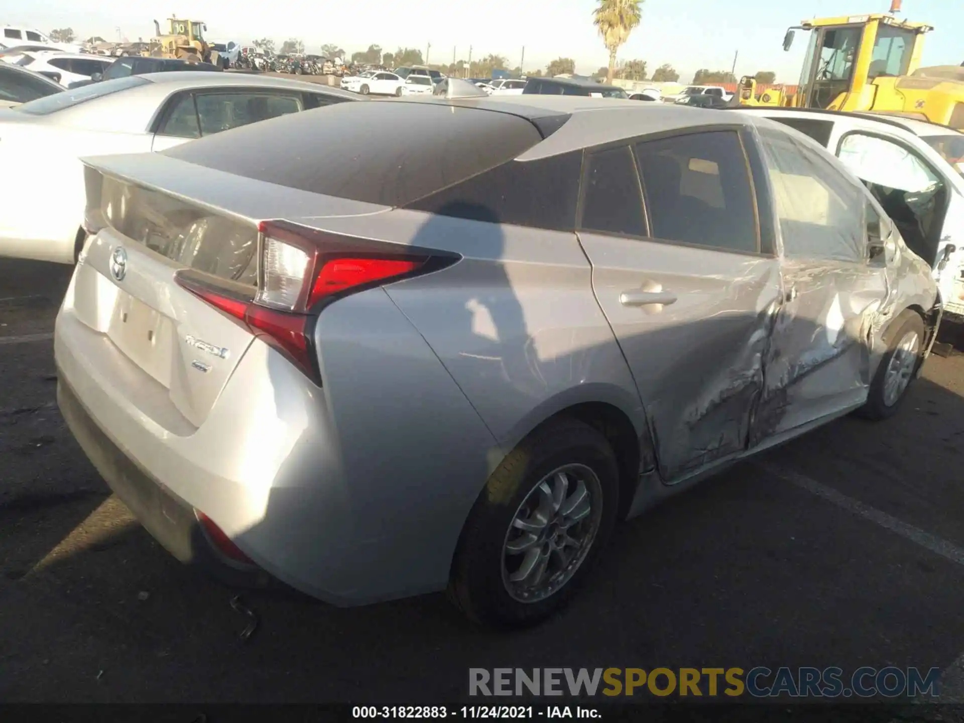 4 Photograph of a damaged car JTDKARFU4K3075886 TOYOTA PRIUS 2019