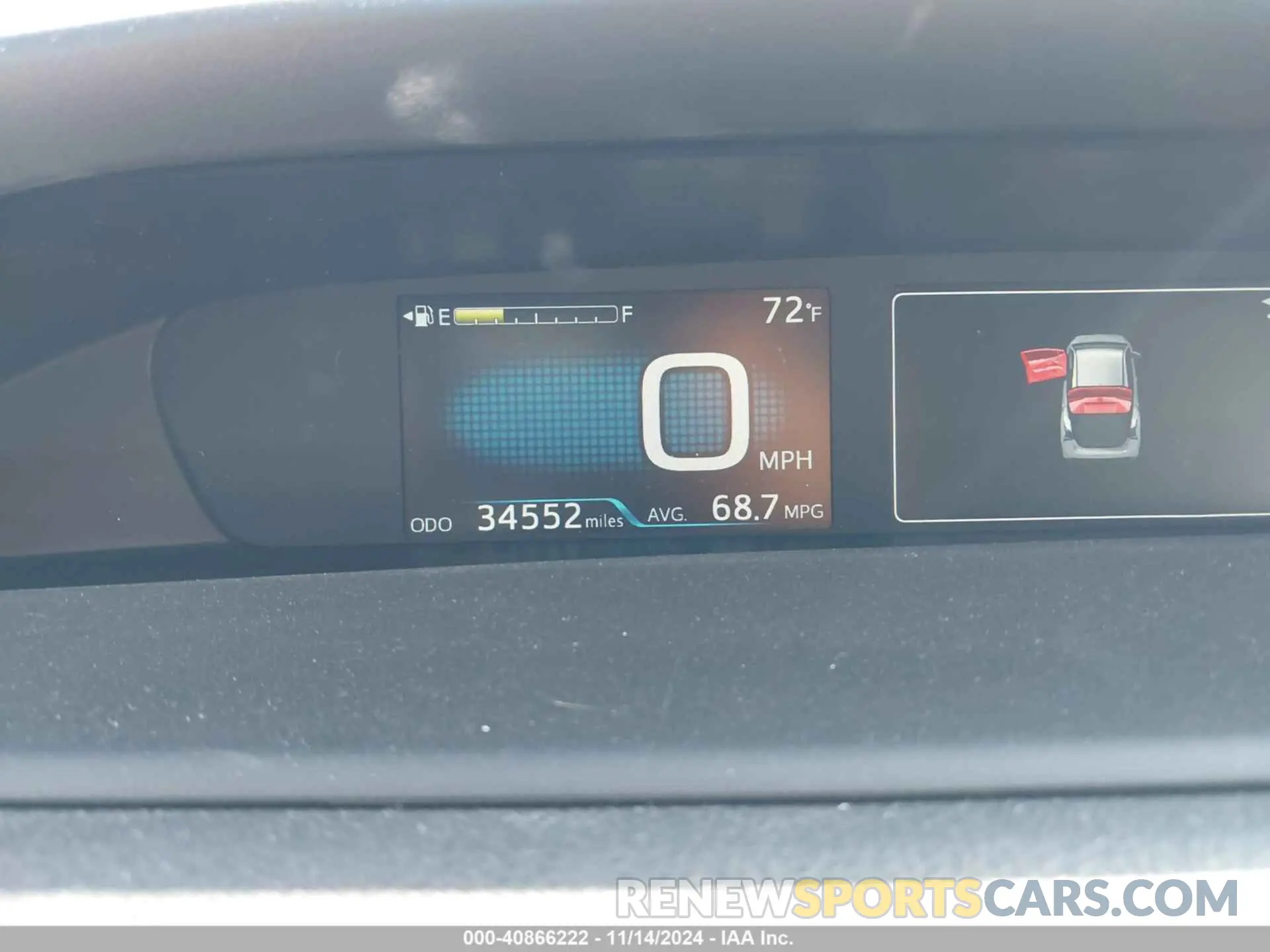 15 Photograph of a damaged car JTDKARFU4K3078397 TOYOTA PRIUS 2019