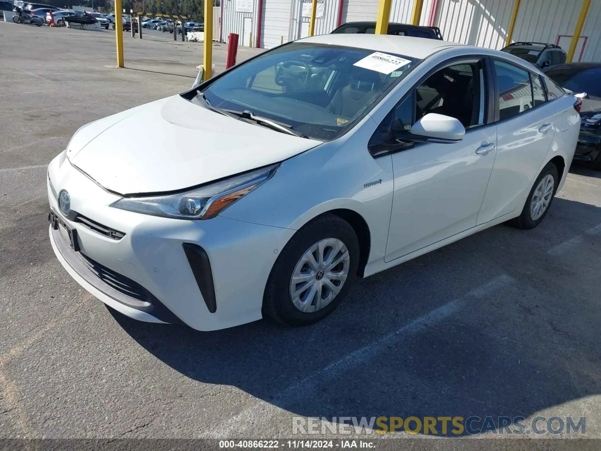 2 Photograph of a damaged car JTDKARFU4K3078397 TOYOTA PRIUS 2019