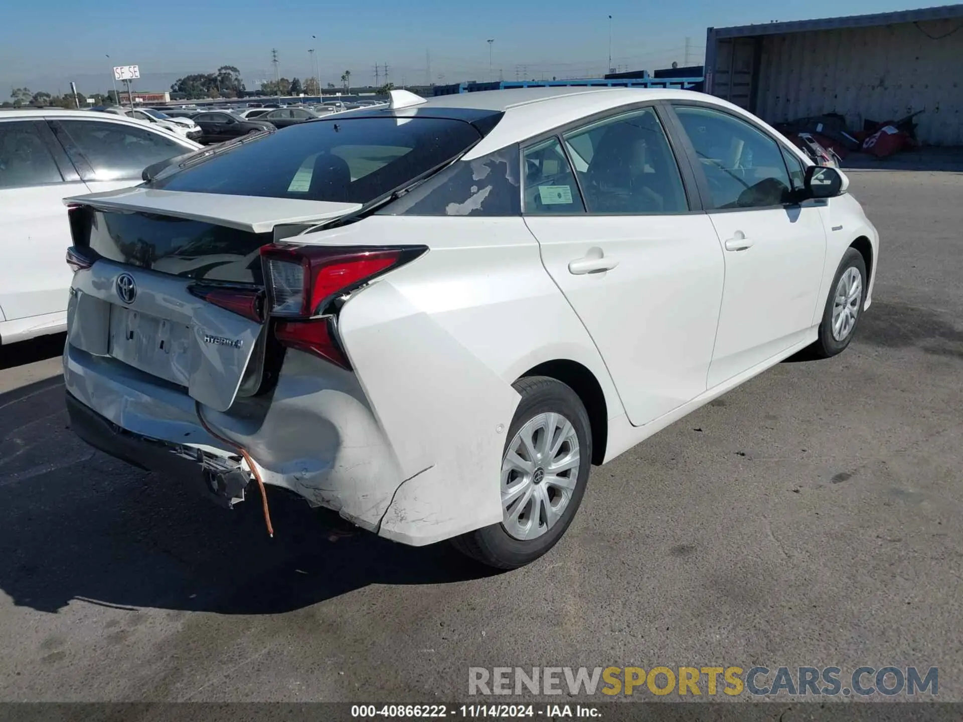 4 Photograph of a damaged car JTDKARFU4K3078397 TOYOTA PRIUS 2019