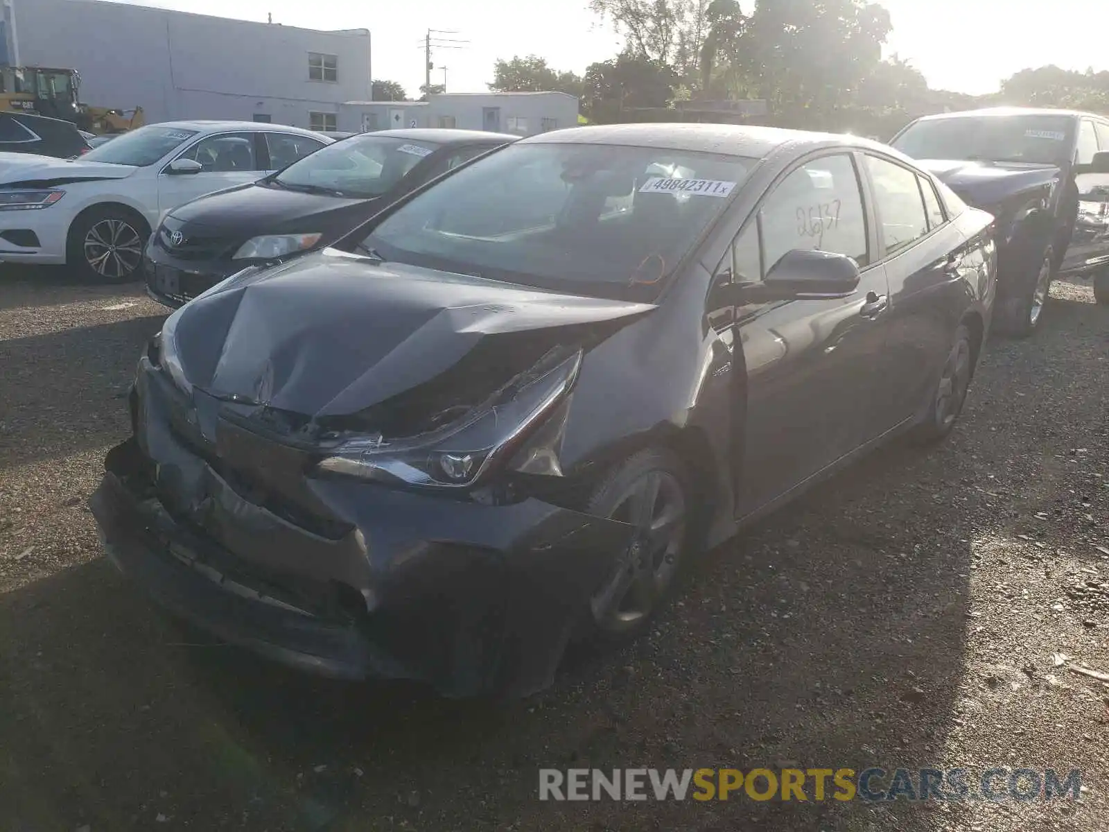 2 Photograph of a damaged car JTDKARFU4K3080926 TOYOTA PRIUS 2019