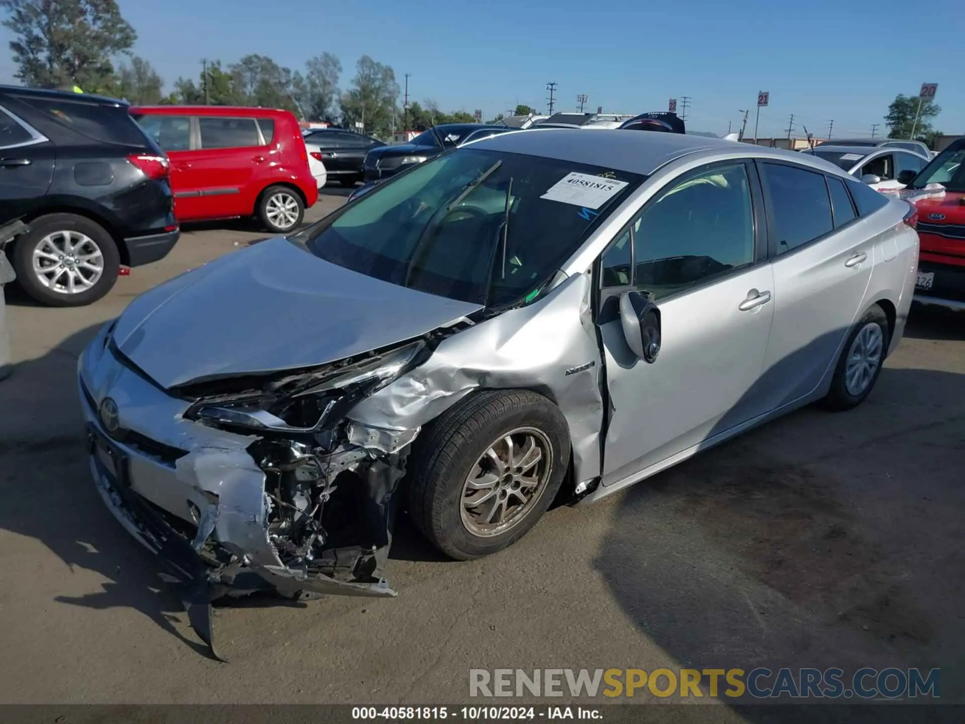 2 Photograph of a damaged car JTDKARFU4K3081347 TOYOTA PRIUS 2019