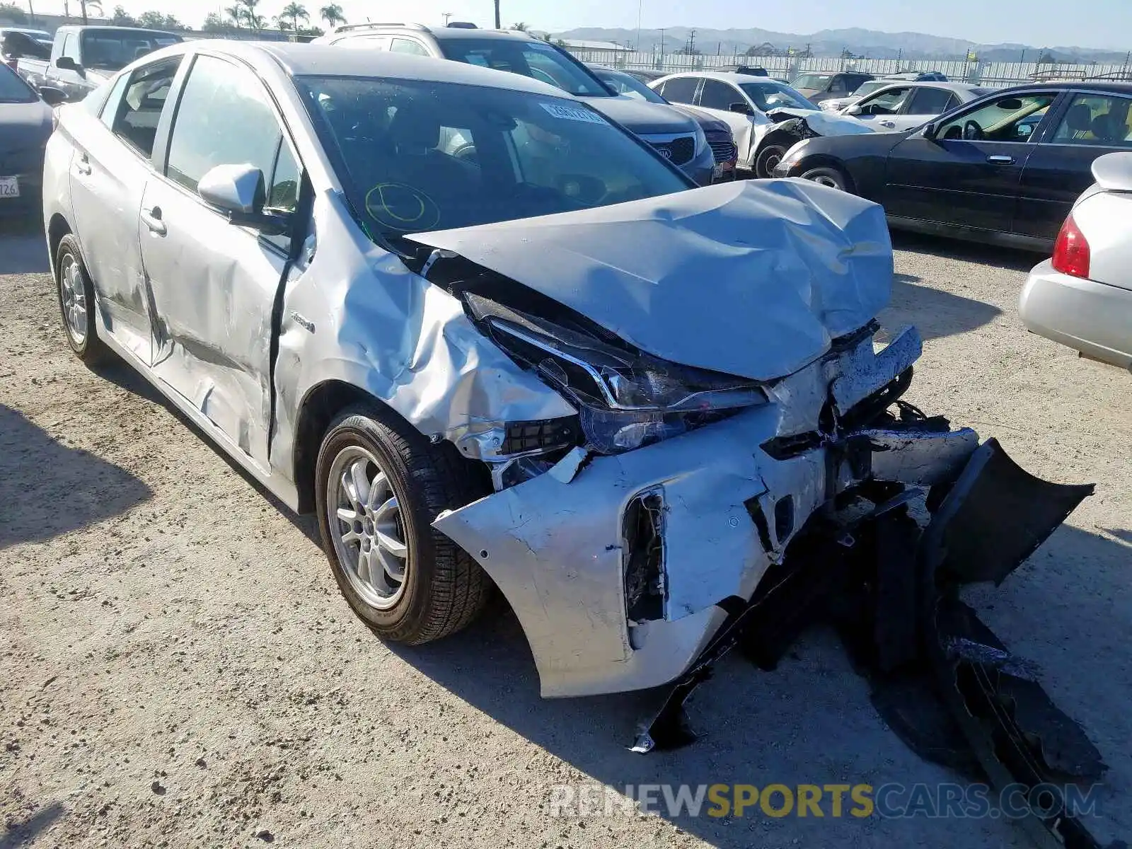 1 Photograph of a damaged car JTDKARFU4K3082983 TOYOTA PRIUS 2019