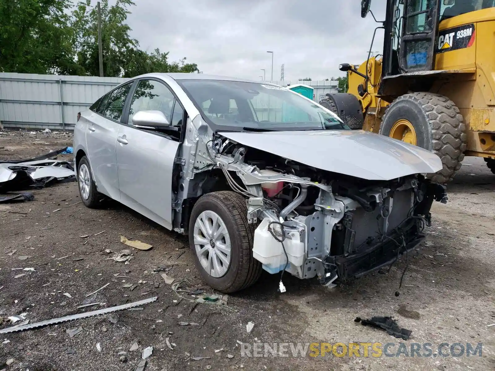 1 Photograph of a damaged car JTDKARFU4K3083857 TOYOTA PRIUS 2019