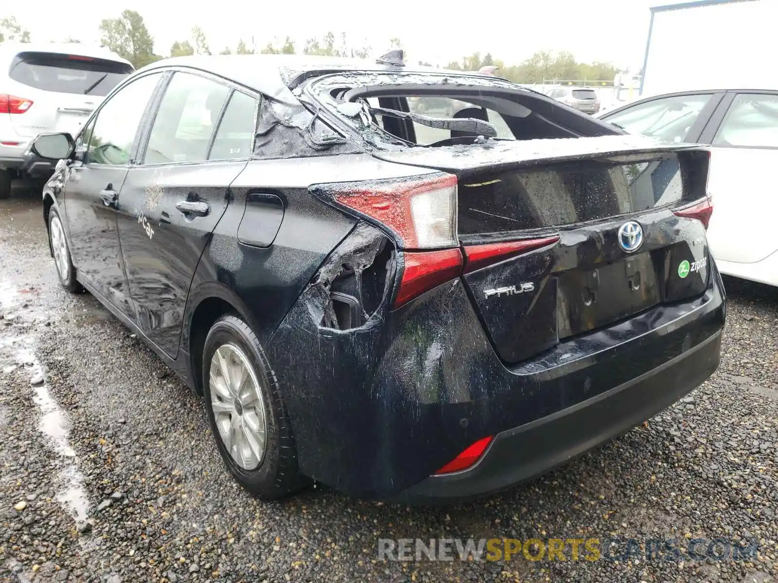 3 Photograph of a damaged car JTDKARFU4K3087312 TOYOTA PRIUS 2019