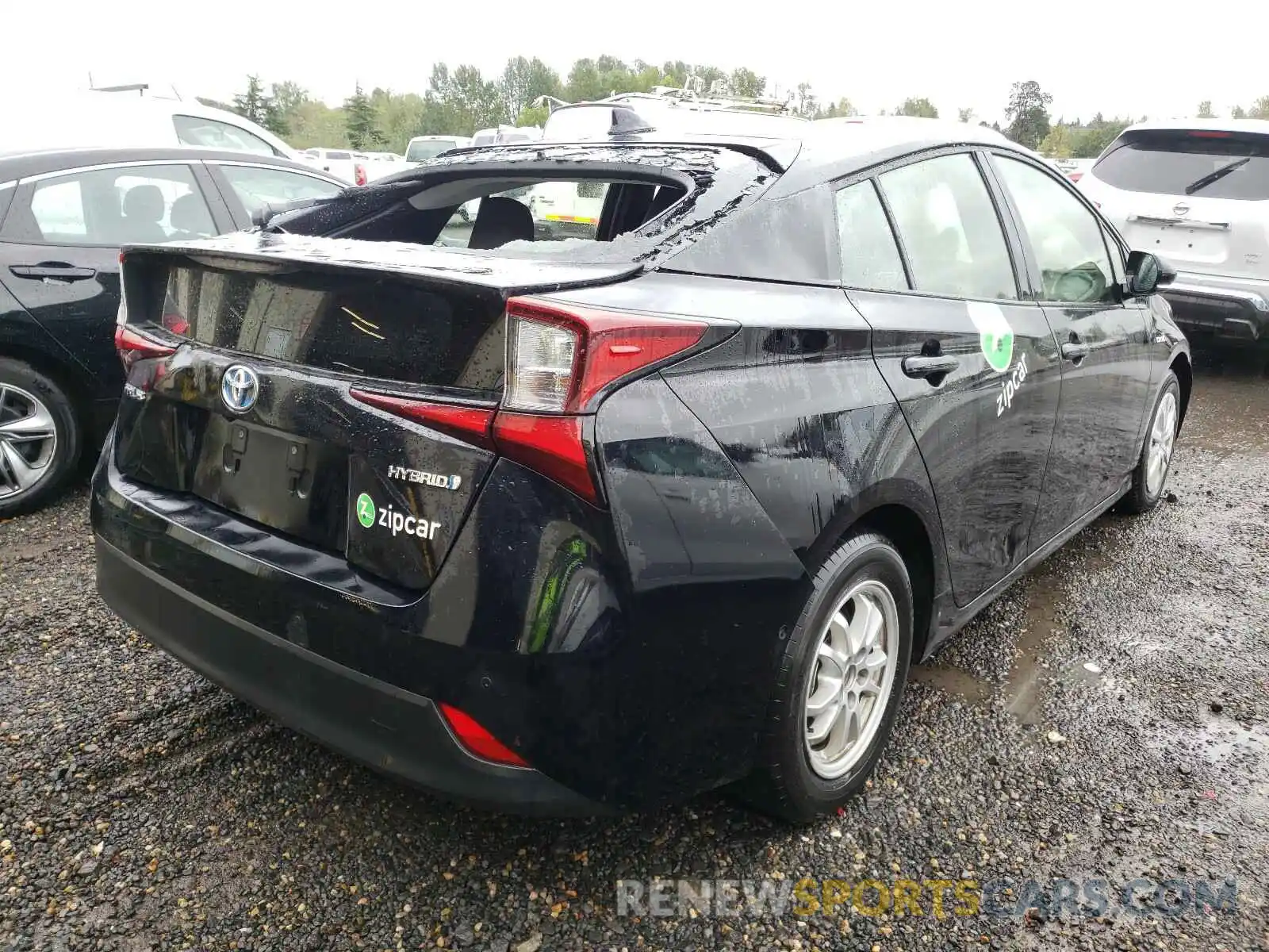 4 Photograph of a damaged car JTDKARFU4K3087312 TOYOTA PRIUS 2019