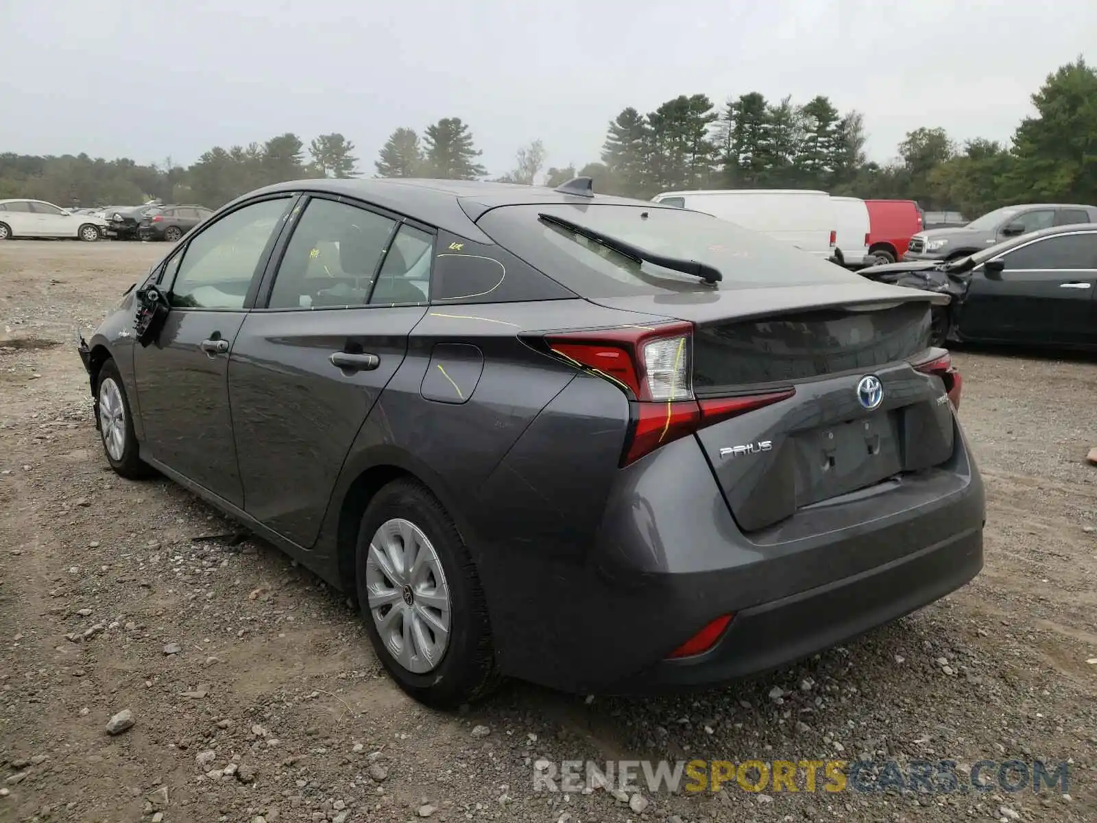 3 Photograph of a damaged car JTDKARFU4K3090386 TOYOTA PRIUS 2019