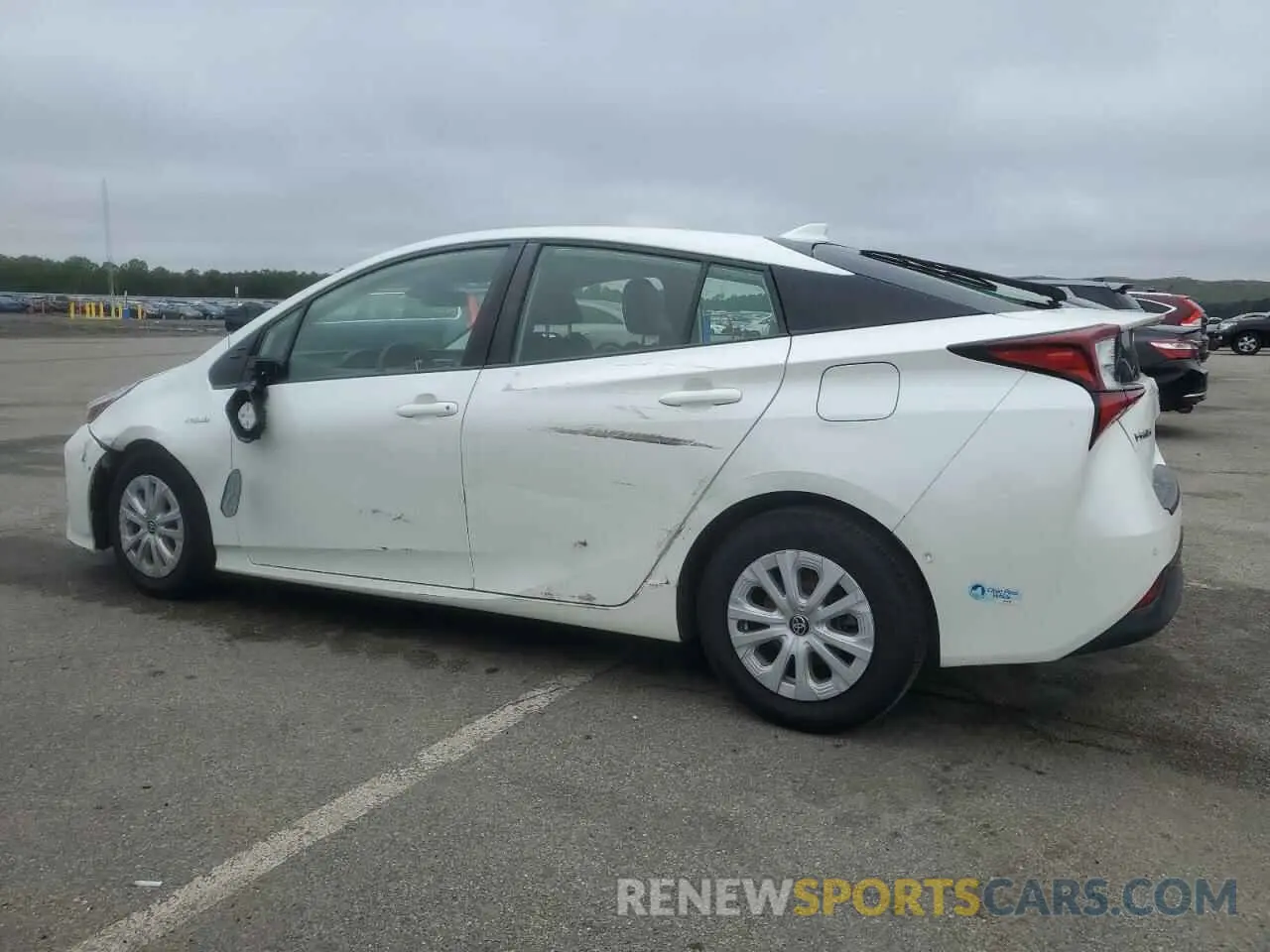 2 Photograph of a damaged car JTDKARFU4K3091067 TOYOTA PRIUS 2019