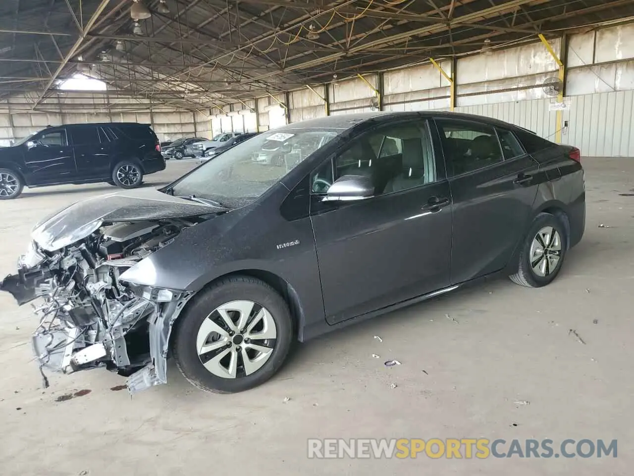 1 Photograph of a damaged car JTDKARFU4K3091070 TOYOTA PRIUS 2019