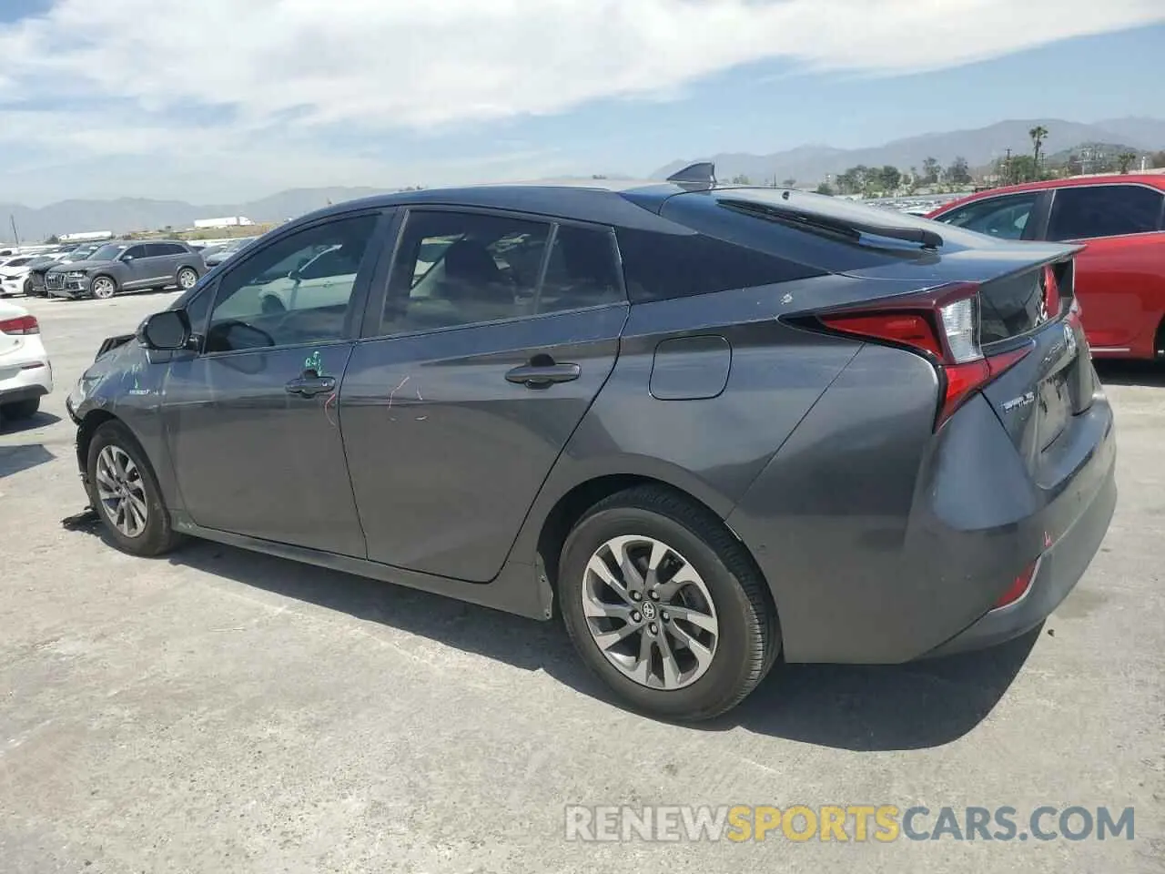 2 Photograph of a damaged car JTDKARFU4K3098262 TOYOTA PRIUS 2019