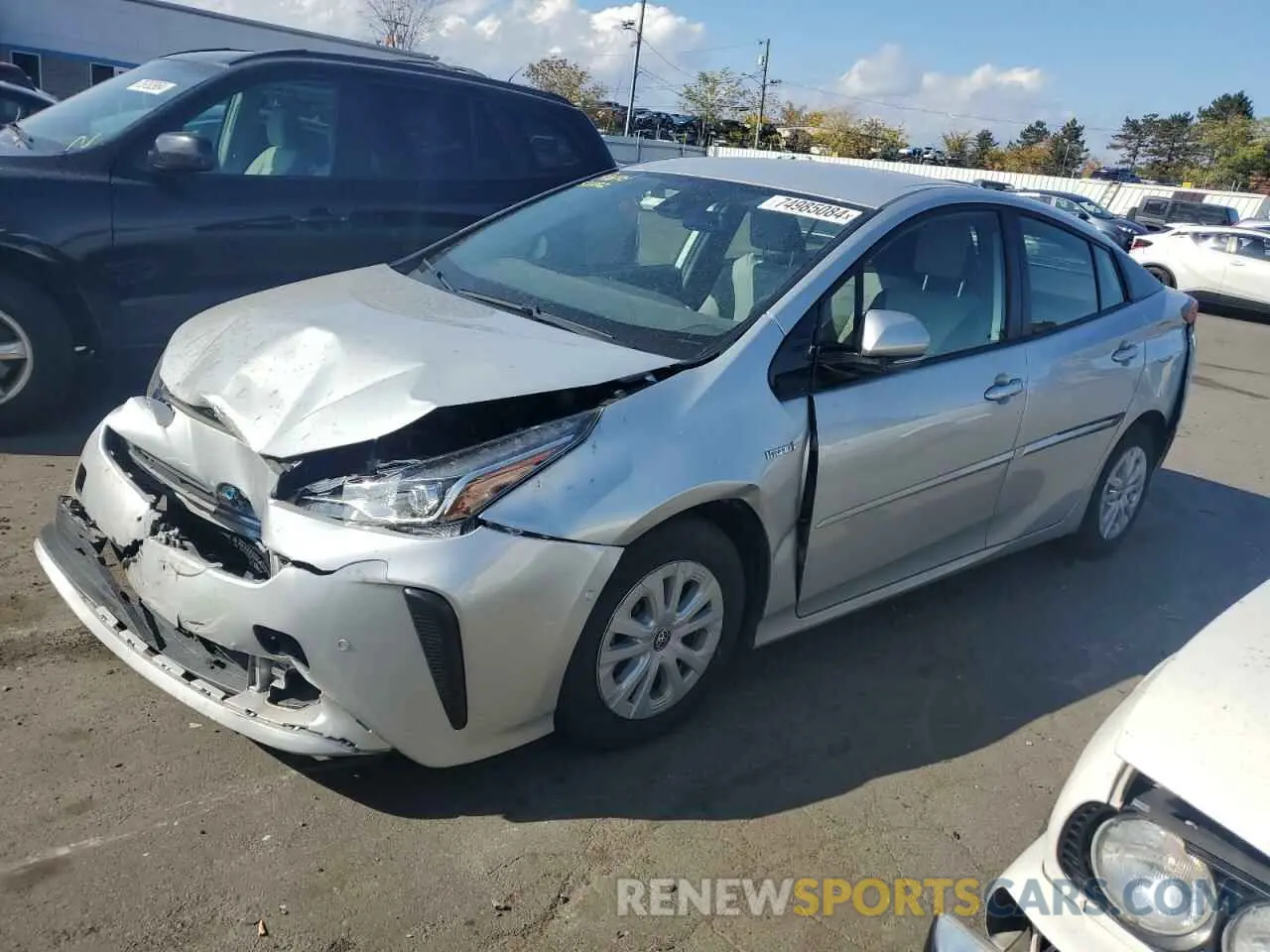 1 Photograph of a damaged car JTDKARFU4K3099735 TOYOTA PRIUS 2019
