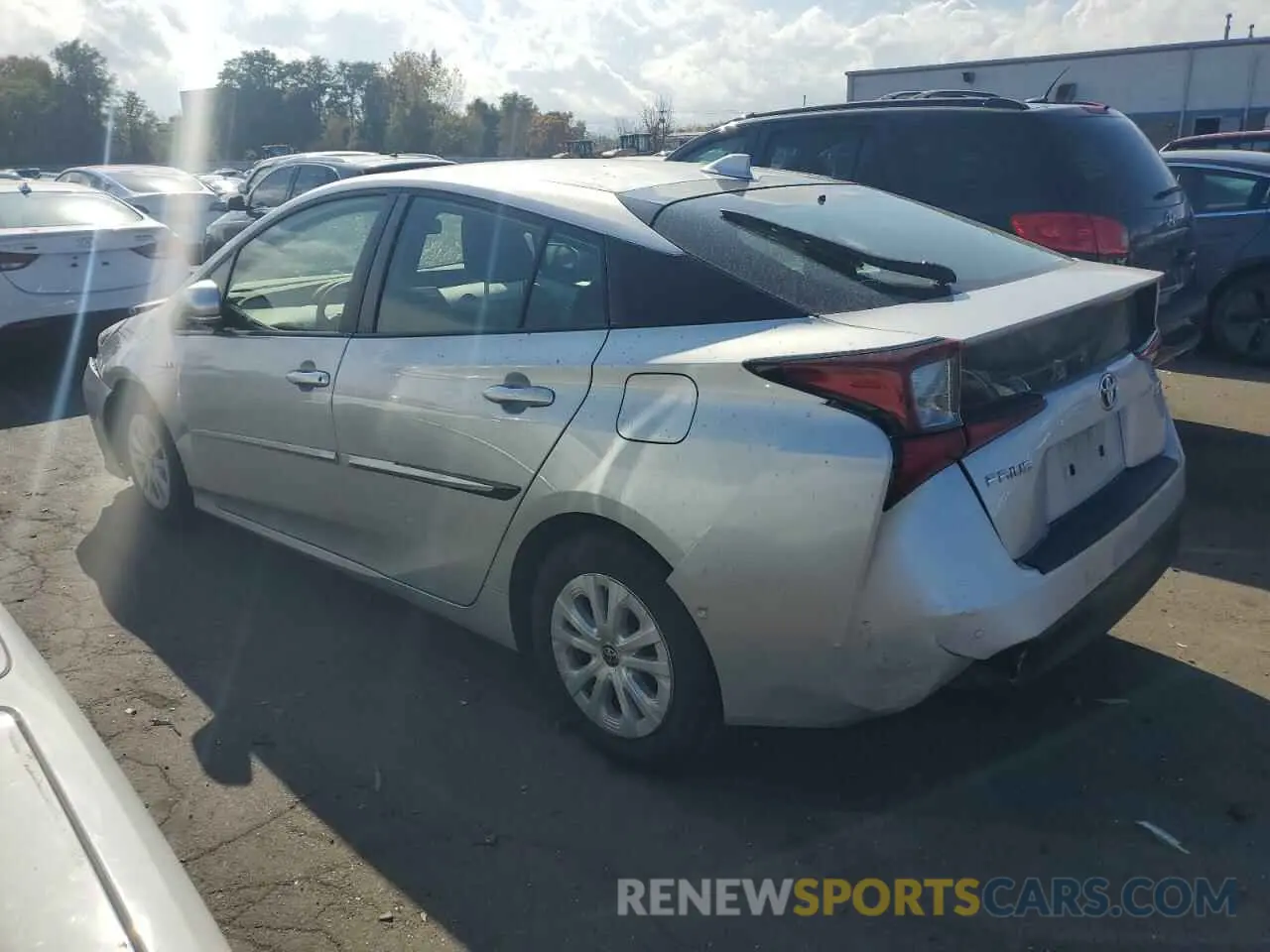 2 Photograph of a damaged car JTDKARFU4K3099735 TOYOTA PRIUS 2019
