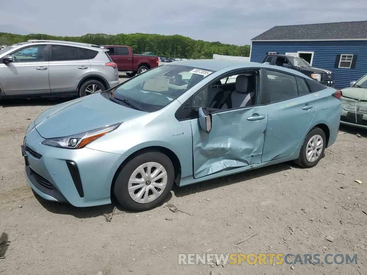1 Photograph of a damaged car JTDKARFU4K3101256 TOYOTA PRIUS 2019