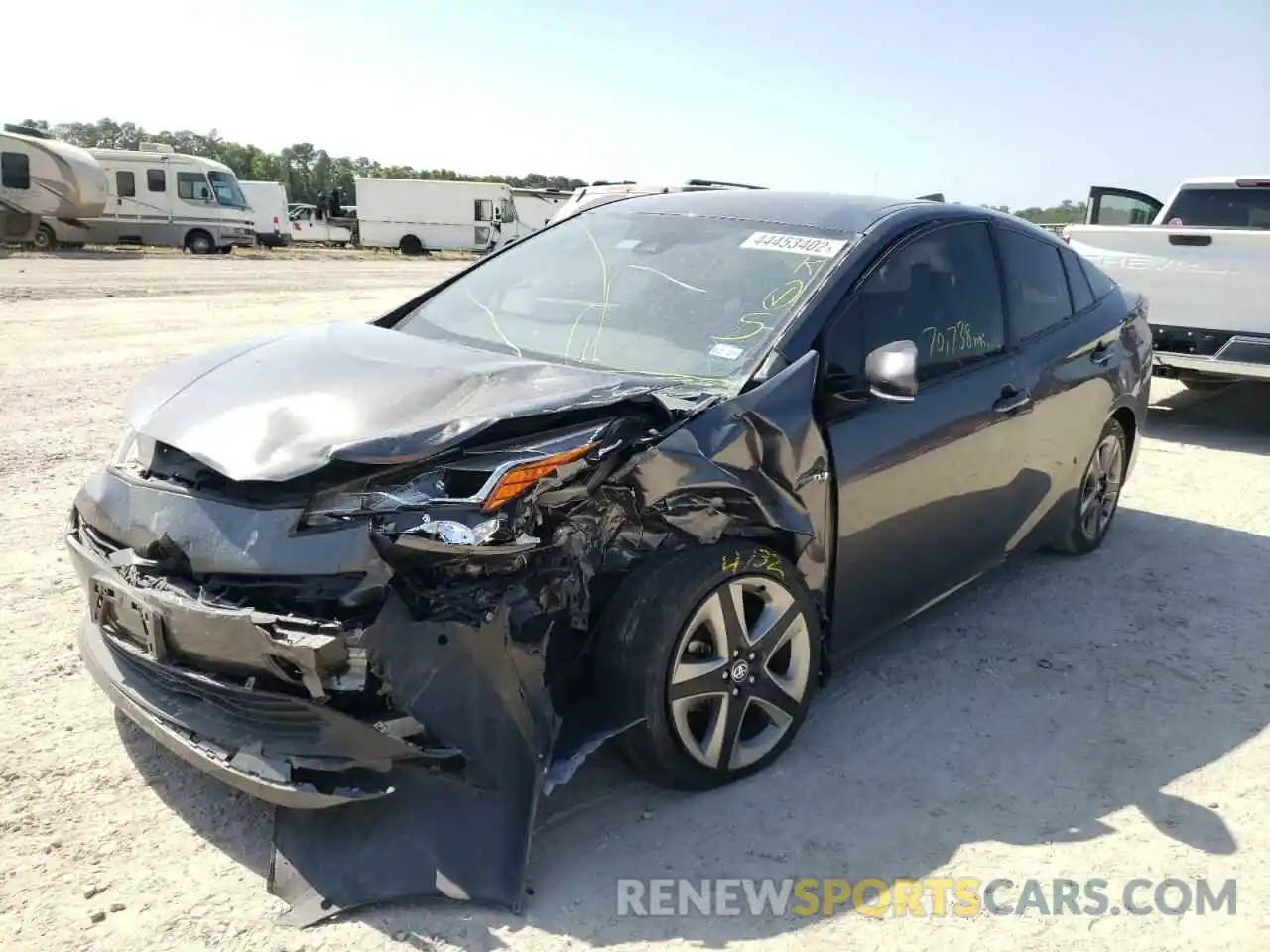 2 Photograph of a damaged car JTDKARFU5K3069188 TOYOTA PRIUS 2019