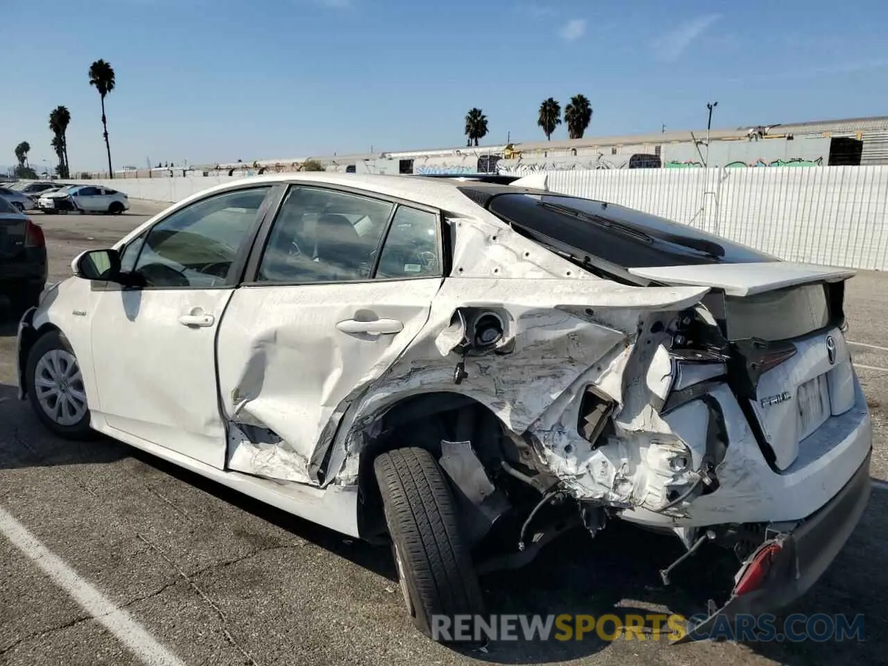 2 Photograph of a damaged car JTDKARFU5K3071135 TOYOTA PRIUS 2019