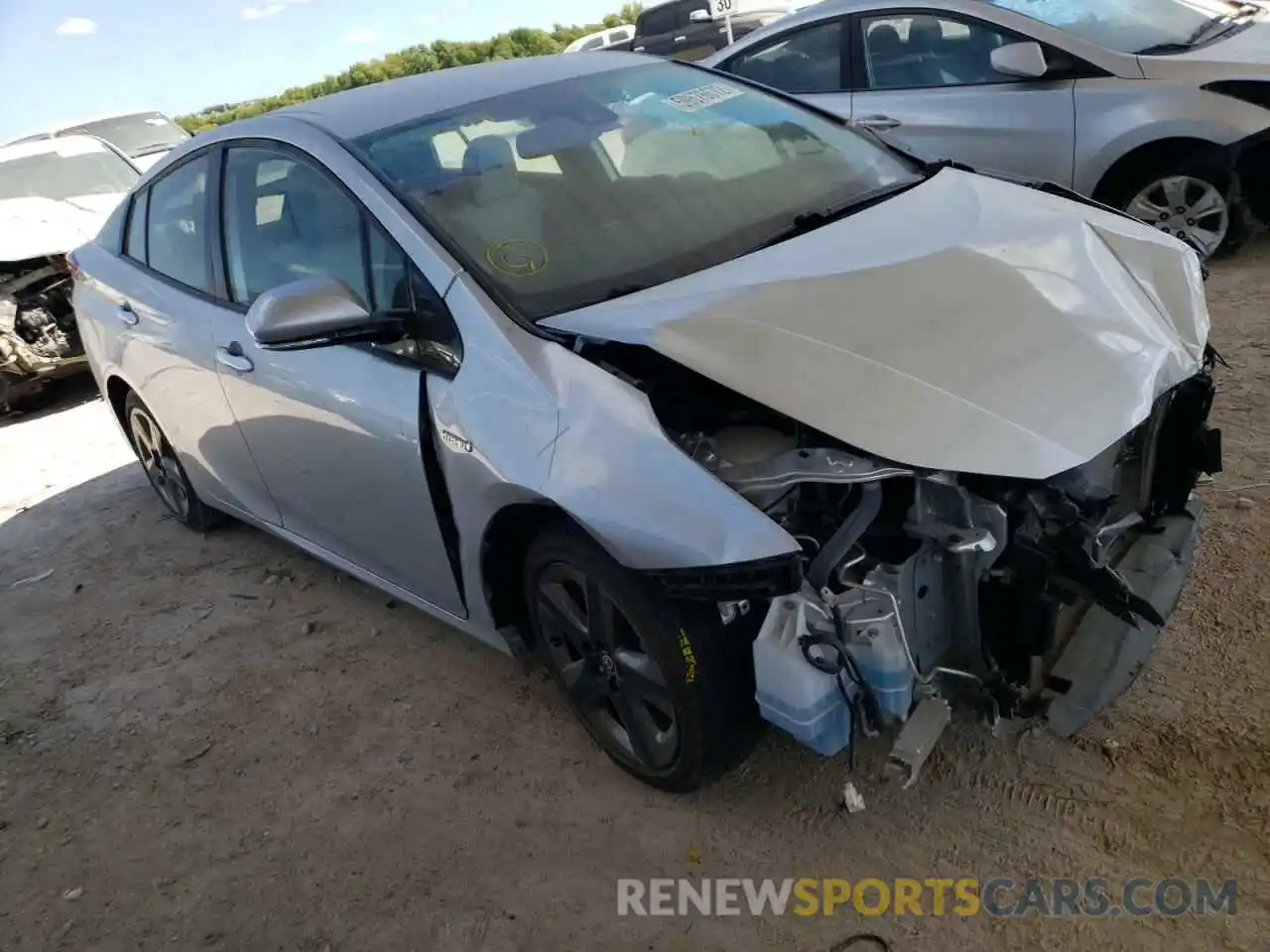 1 Photograph of a damaged car JTDKARFU5K3073094 TOYOTA PRIUS 2019