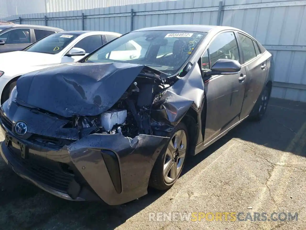 2 Photograph of a damaged car JTDKARFU5K3073578 TOYOTA PRIUS 2019