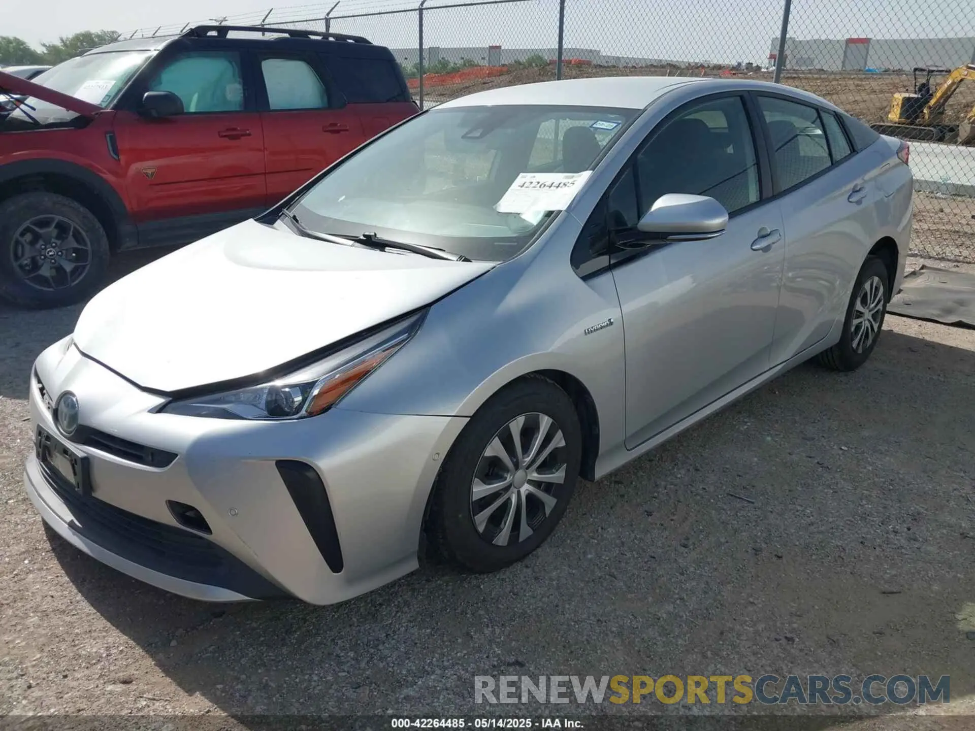 2 Photograph of a damaged car JTDKARFU5K3073984 TOYOTA PRIUS 2019