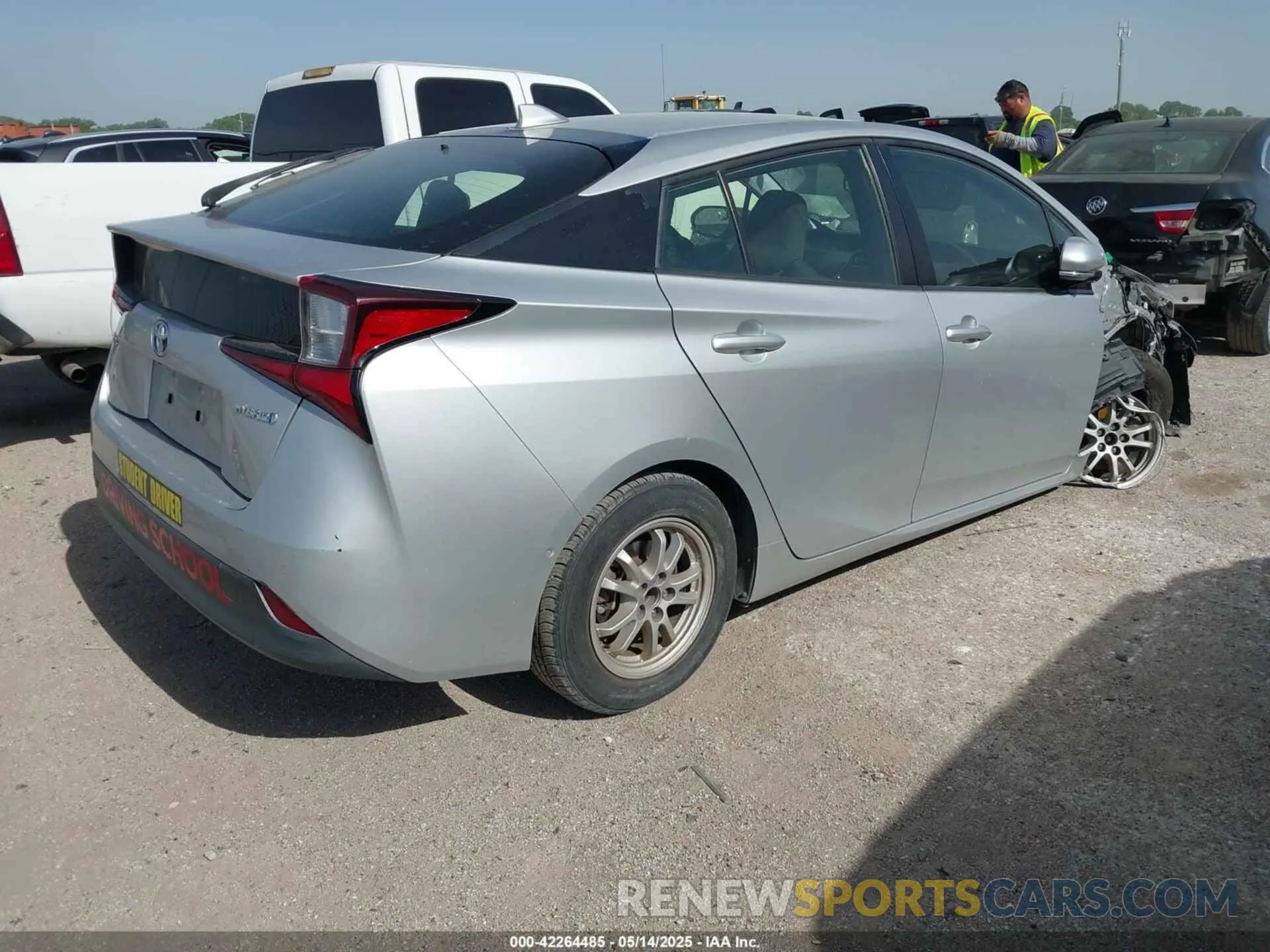 4 Photograph of a damaged car JTDKARFU5K3073984 TOYOTA PRIUS 2019