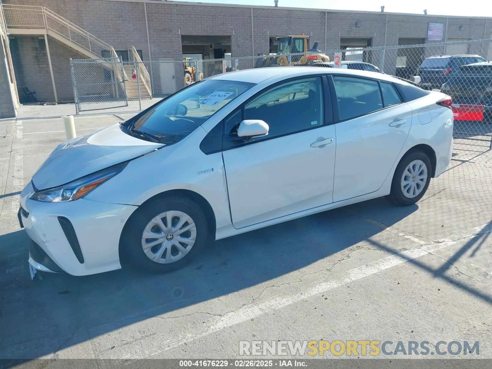 2 Photograph of a damaged car JTDKARFU5K3074181 TOYOTA PRIUS 2019