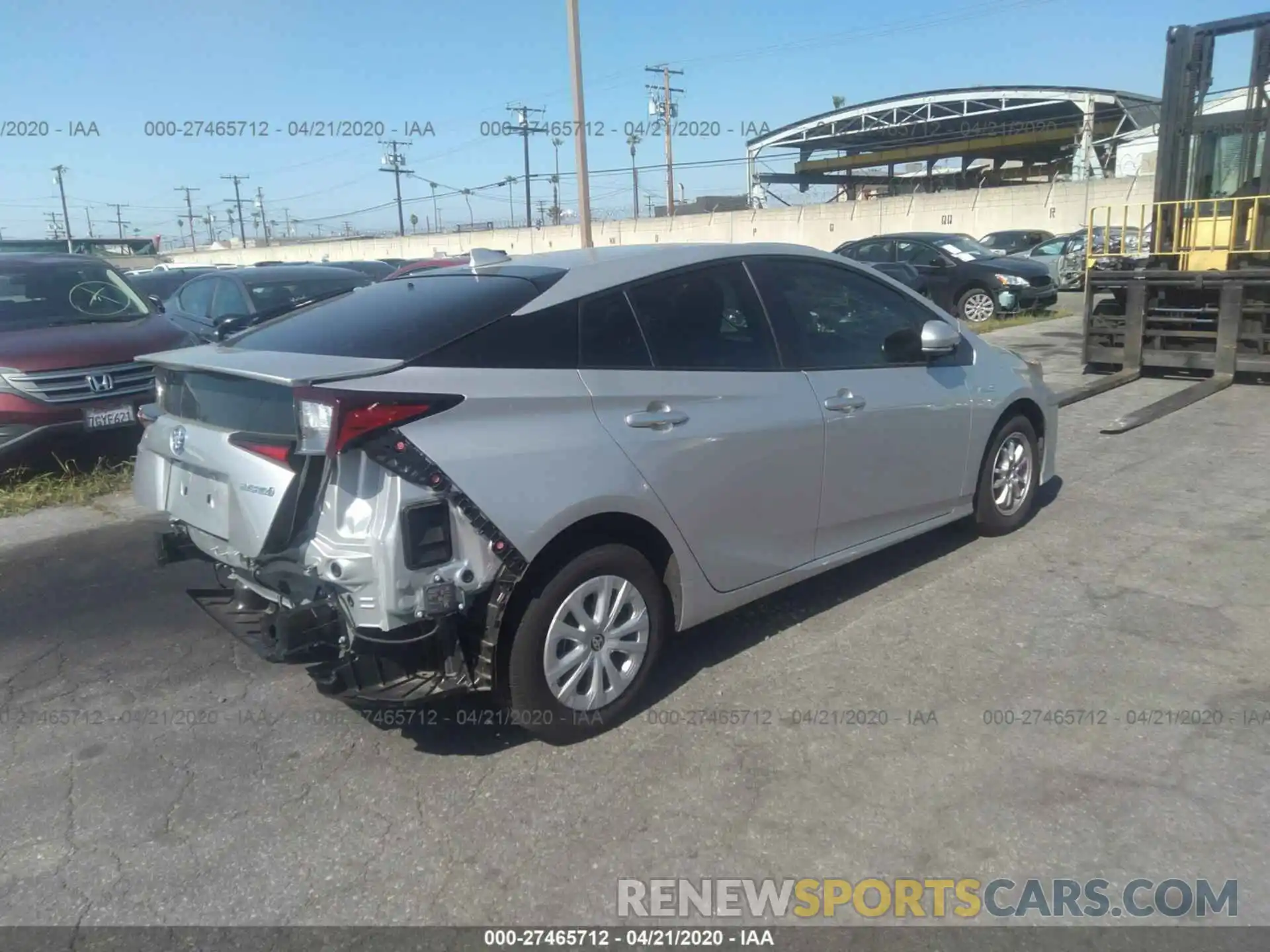 4 Photograph of a damaged car JTDKARFU5K3075377 TOYOTA PRIUS 2019