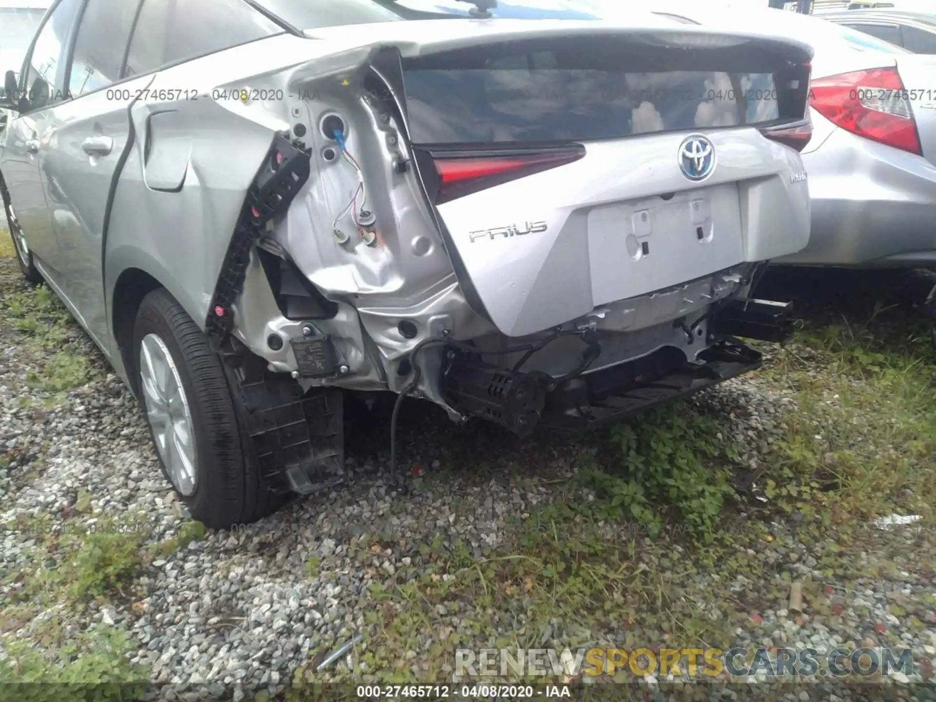 6 Photograph of a damaged car JTDKARFU5K3075377 TOYOTA PRIUS 2019