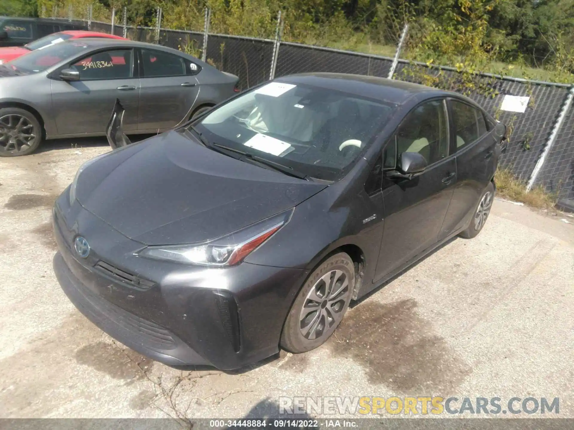 2 Photograph of a damaged car JTDKARFU5K3076240 TOYOTA PRIUS 2019