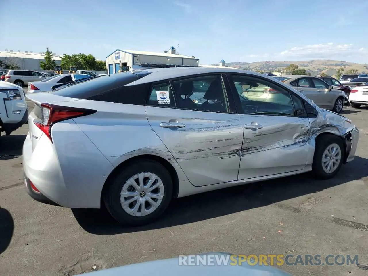 3 Photograph of a damaged car JTDKARFU5K3077176 TOYOTA PRIUS 2019