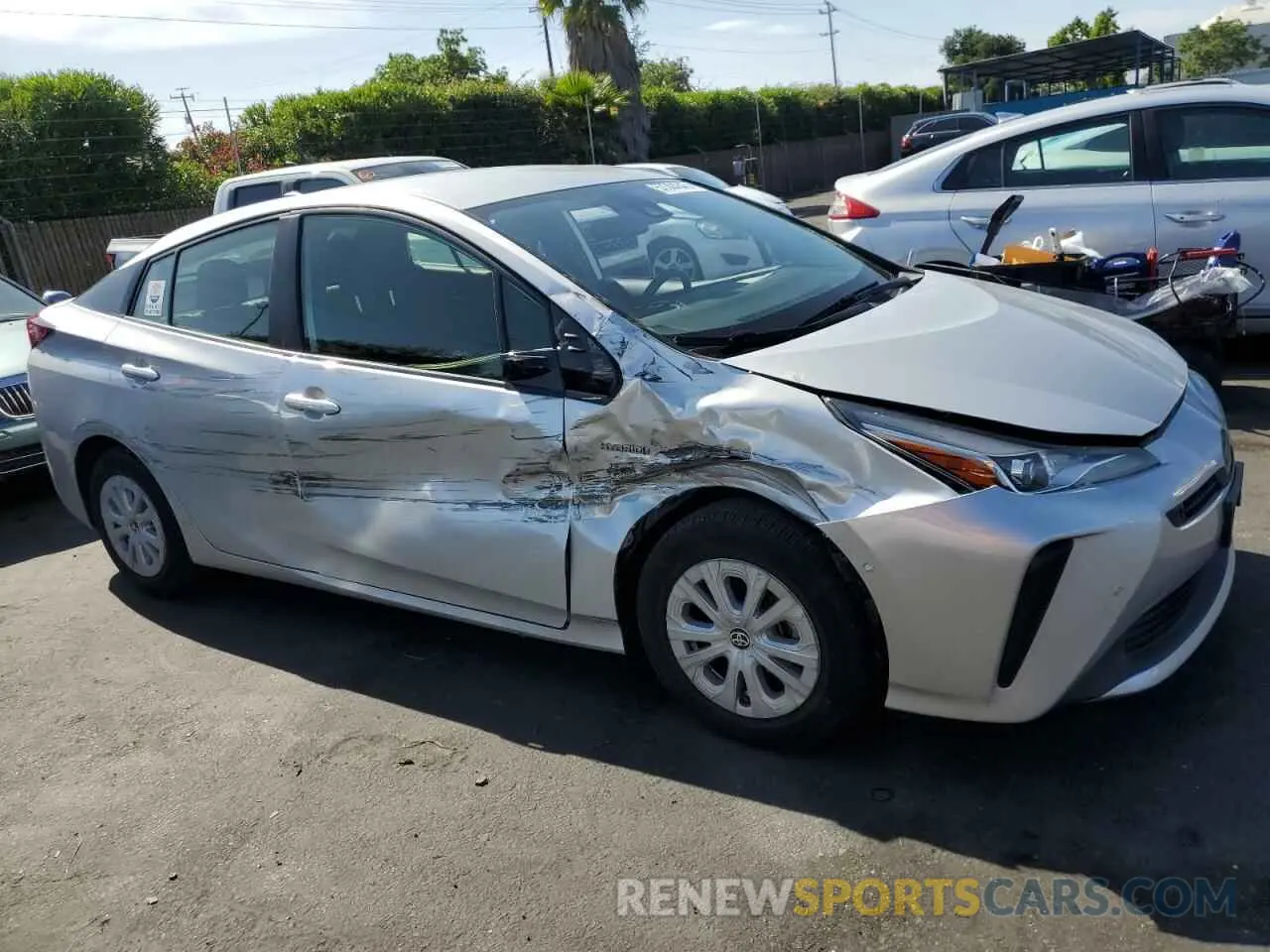 4 Photograph of a damaged car JTDKARFU5K3077176 TOYOTA PRIUS 2019