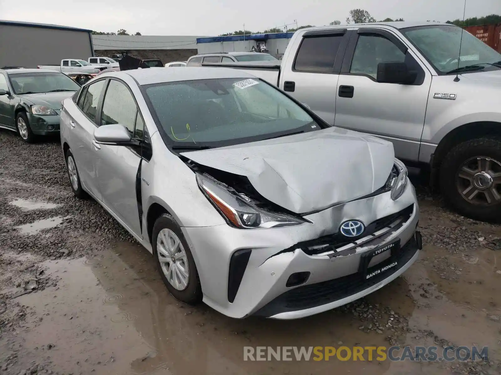 1 Photograph of a damaged car JTDKARFU5K3077694 TOYOTA PRIUS 2019