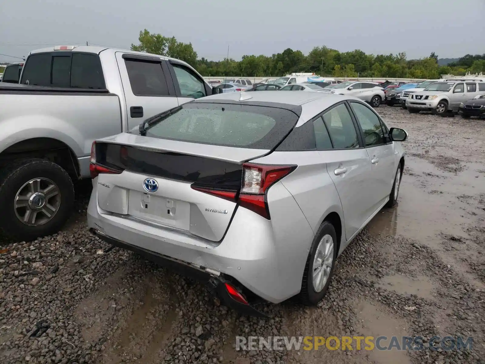 4 Photograph of a damaged car JTDKARFU5K3077694 TOYOTA PRIUS 2019