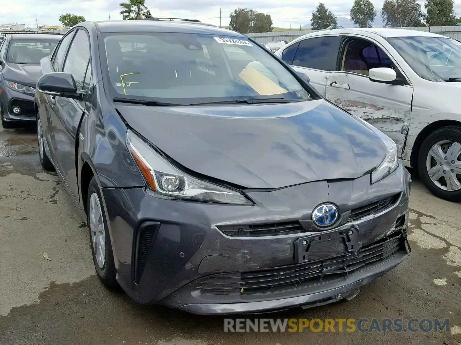 1 Photograph of a damaged car JTDKARFU5K3079039 TOYOTA PRIUS 2019