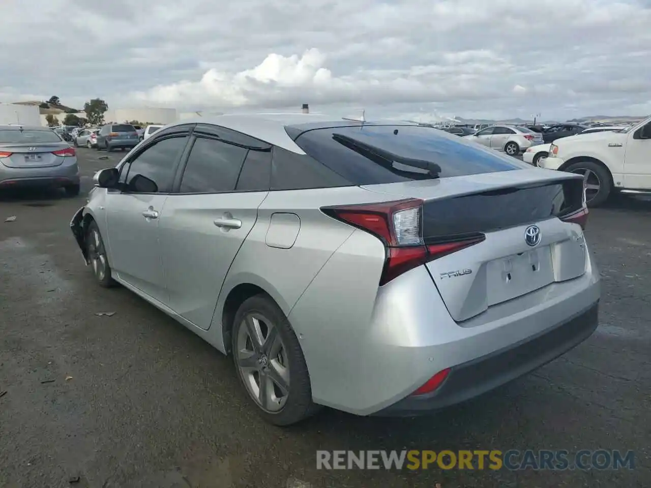 2 Photograph of a damaged car JTDKARFU5K3079865 TOYOTA PRIUS 2019